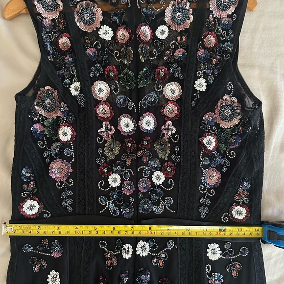 Needle & Thread Black and Pink Embellished Midi Dress - Picture 7 of 10